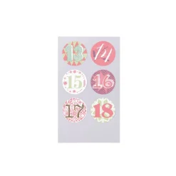 Bastelzubehör|AmOlenDiek Sticker Zahlen Adventskalender rot grün