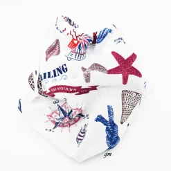 Stoffbeutel maritim – Geschenkverpackung wiederverwendbar, Unikat, 32x31 cm Geschenkverpackungen