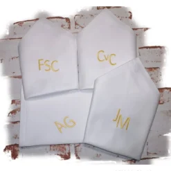 Clearance Stoffservietten Baumwolle 50 x 50 cm mit Initialen Servietten