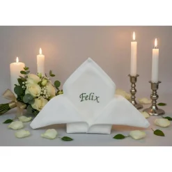 Clearance Stoffservietten mit Name bestickt Servietten