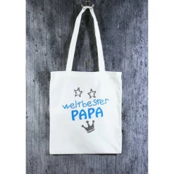 Accessoires|ZWEIFARBIG Stofftasche **PAPA3** von Einkaufsbeutel Baumwolltasche Stoffbeutel Geburtstag Geschenk Vatertag