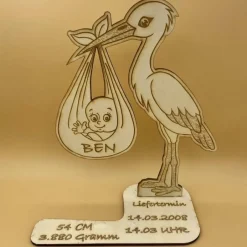 Geschenke|Nenas Dekostube Storch zur Geburt