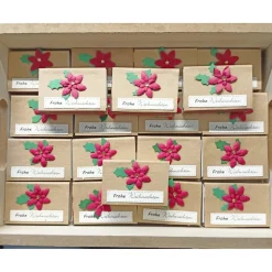 New Streichholzschachtel klein, bebastelte, Frohe Weihnachten" Geschenkverpackungen