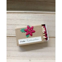 New Streichholzschachtel klein, bebastelte, Frohe Weihnachten" Geschenkverpackungen