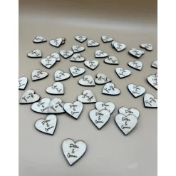 Streudeko zur Hochzeit /Dekoration Tisch / Herzen mit Namen/ Platzkarten/Holz Herz Personalisiert Hochzeit  Tischdeko Ge Hochzeitsdeko