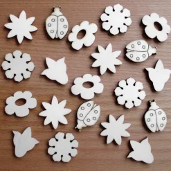 Discount Streuteile Frühlingsblumenwiese aus Holz Frühling