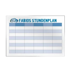 Stundenplan|Das Moment Stundenplan aus Acryl personalisiert Design Little Car