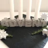 Adventskränze|Brittis Betonhuus Stylischer Adventskranz aus Beton, puristischer Schriftzug ADVENT in grau, 25 cm