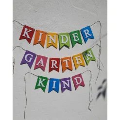 Best Supercoole Girlande zum Kindergarten Start Bunte Farben mit dem Schriftzug Kindergartenkind handgefertigt Kinder Glückwunschkarten