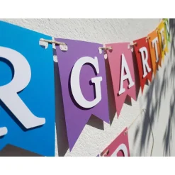 Best Supercoole Girlande zum Kindergarten Start Bunte Farben mit dem Schriftzug Kindergartenkind handgefertigt Kinder Glückwunschkarten