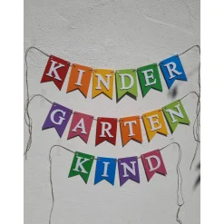 Best Supercoole Girlande zum Kindergarten Start Bunte Farben mit dem Schriftzug Kindergartenkind handgefertigt Kinder Glückwunschkarten
