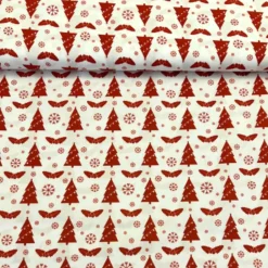 Weihnachtsstoffe|Mamasign Swafing - Baumwolle Weihnachtsbäume- Weihnachten - 50cm