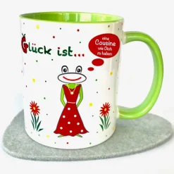 Discount Tasse für die Cousine, hellgrün Geschenke
