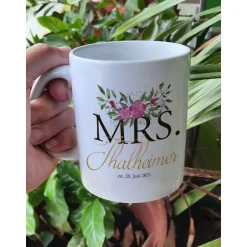 Gastgeschenke|Das Moment Tasse Mrs. - neu verheiratet