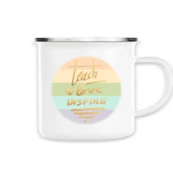 Tasse Teach Love Inspire Pastell Regenbogen Kinder Einschulung