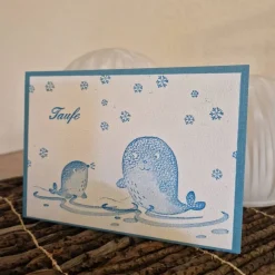 Clearance Taufkarte / Taufgeschenke / Taufeinladung / Robbe / Sterne / Glückwünsche zur Taufe / Geschenke zur Taufe / Taufe Glückwunschkarten
