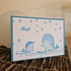 Clearance Taufkarte / Taufgeschenke / Taufeinladung / Robbe / Sterne / Glückwünsche zur Taufe / Geschenke zur Taufe / Taufe Glückwunschkarten