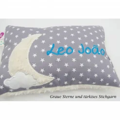 Best Taufkissen Geburtskissen - Schmusekissen Kissen mit Namen Mond Wolke Sterne Gastgeschenke
