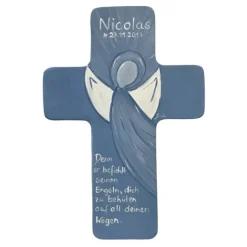 Geschenke|SuAn-Bilder Taufkreuz Holzkreuz Kinderkreuz Engel  zur Taufe/Geburt/Kommunion
