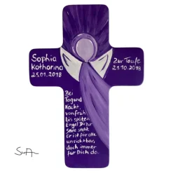 Geschenke|SuAn-Bilder Taufkreuz Holzkreuz Kinderkreuz Engel  zur Taufe/Geburt/Kommunion