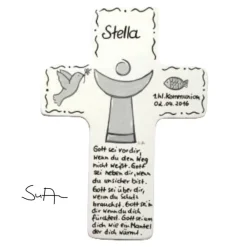 Best Taufkreuz Holzkreuz Kinderkreuz mit christlichem Motiv  zur Taufe/Geburt/Kommunion Geschenke