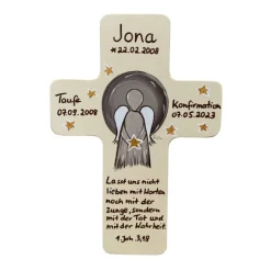 Sale Taufkreuz Holzkreuz Kinderkreuz Engel  zur Taufe/Geburt/Kommunion Geschenke