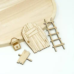 Outlet 4teiliges Wichtelset aus Holz | Personalisierte Wichtel Geschenkidee | Wichtel Deko Wichtelzauber