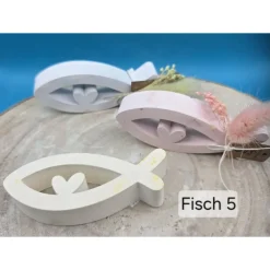 Tischdekoration Fische aus Raysin in Pastell – Stimmungsvolle Deko für kirchliche Feste Geschenke