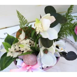 Tischdekoration|DeinZuhause Tischgesteck Tischdeko rosa weiß