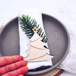 Outlet Tischkarten aus Holz | Namensschilder Weihnachten |  Geschenkanhänger | Deko Weihnachtsfeier | Tischkarte Geschenkeanhänger