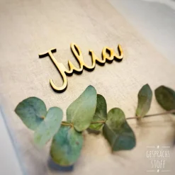 Outlet Tischkarten aus Holz Hochzeit  / Schriftzug Name / Gastnamen / Namenskarten / Gastgeschenke / Lasercut Hochzeitsdeko