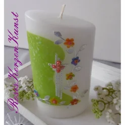 Tischkerze * Gastgeschenk-Kerze * Patenkerze * Kommunion * Konfirmation * Taufe * Geburt * Rosenkränze