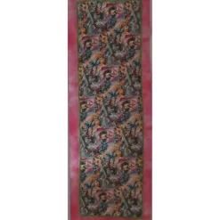 Ostertischdeko|Design in Stoff Tischläufer mit gestickten Hasenmotiven
