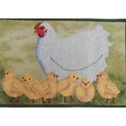 Ostertischdeko|Design in Stoff Tischset Tulip Patch – Frühlingshafte Grüntöne & dezente Tulpen | Gobelin 32x48cm