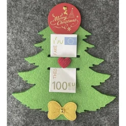Geldgeschenke|DiyDrei Toller Filztannenbaum verziert, Gutschein, Ticket, Geldgeschenk, ca 16 x 14 cm
