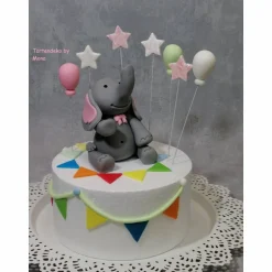 Tortendekoration|Tortendeko by Mona Tortenaufleger Fondant Geburtstag Tortendeko Elefanten Mädchen  Ella
