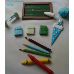 Online Tortenaufleger Fondant Geburtstag Tortendeko Einschulung Schulanfang Tortendekoration