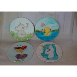 Tortendekoration|Tortendeko by Mona Tortenaufleger Fondant Tortenbild Tortendekoration  Fondantaufleger Elefant Dumbo Handgemalt Tortendeko Motivorte Fondantfigur Marienkäfer