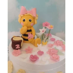 Hot Tortenaufleger Fondant Zuckerfigur Tortendeko Biene Frühling Blumen Geburtstag Tortendekoration
