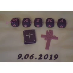 Tortendekoration|Tortendeko by Mona Tortenaufleger Fondant Zuckerfigur Geburt , Taufe Würfel Tortendeko Tortentopper Fondantfigur Tortenfigur Mädchen Junge Geburtstag