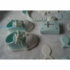 Tortendekoration|Tortendeko by Mona Tortenaufleger Fondant Zuckerfigur Baby Taufe Tortendeko Tortendekorationen