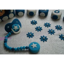 Tortendekoration|Tortendeko by Mona Tortenaufleger Fondant Zuckerfigur Baby,Taufe