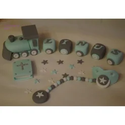 Best Tortenaufleger Fondant Zuckerfigur Geburt , Taufe Tortendeko Tortendekoration