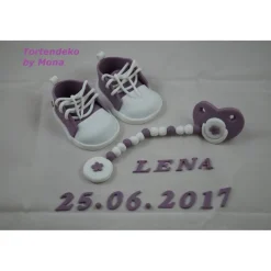 Best Tortenaufleger Fondant Zuckerfigur Tortendeko  für die Taufe oder Geburt Tortendekoration