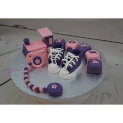 Tortenaufleger Fondant Zuckerfigur  Tortendeko Tortendekorationen Baby Zug Babyshowerparty Geburt Tortendekoration