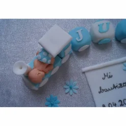 Tortendekoration|Tortendeko by Mona Tortenaufleger Fondant Zuckerfigur Baby,Taufe Tortendeko