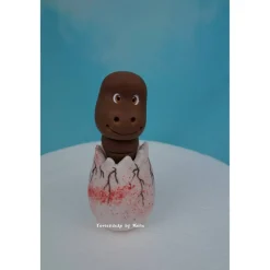 New Tortendeko Dino aus den Ei  Urzeittier Tortenaufleger Fondantfigur Zuckerfigur Tortendekoration