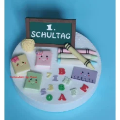 Hot Tortendeko  Fondant Schulanfang Schule Einschulung SchulsetTortendeko Tortentopper Tortenaufleger Fondant Schulanfang Sc Kinder Einschulung