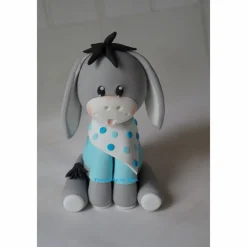 Tortendeko Tortentopper Tortenaufleger Fondant Fondantdeko  Geburtstag Taufe Geburt Esel Pferd Mädchen Junge blau rosa Tortendekoration