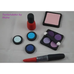Tortendekoration|Tortendeko by Mona Tortendeko Tortentopper Tortenaufleger Fondant Zuckerfigurfür ihre Torte ein Schminkset